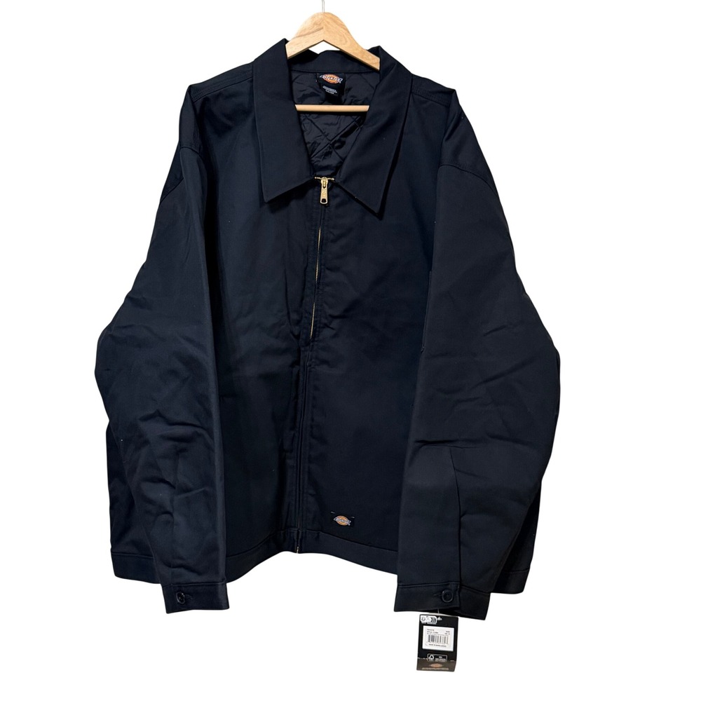 Dickies Insulated Eisenhower Jacket Mens 5XL Dark black Work Coat NEW
